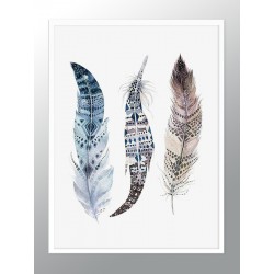 Постер в рамке "Ethnic feathers"