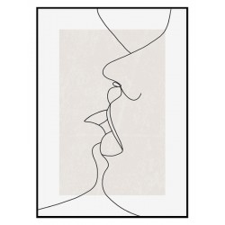 Постер в рамке "Поцелуй"