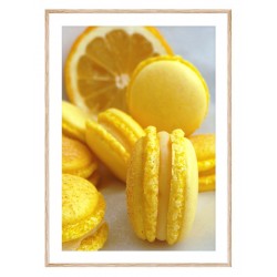 Постер в рамке "Lemon Macarons"