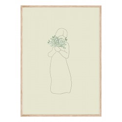 Постер в рамке "Девушка с цветами"