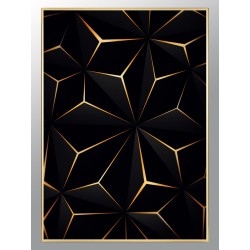 Постер в рамке "Треугольник Черное Золото"
