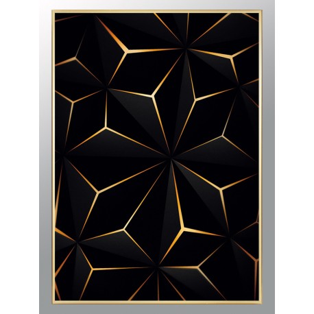 Постер в рамке "Треугольник Черное Золото"
