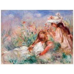 Репродукція "Дівчата в траві складають букет. П'єр-Огюст Ренуар. 1890"