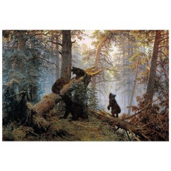 Репродукция "Утро в сосновом лесу. Иван Шишкин. 1889"