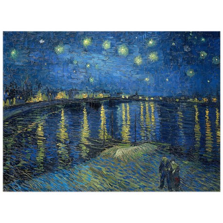 Репродукция "Звездная ночь над Роной. Винсент ван Гог. 1888"