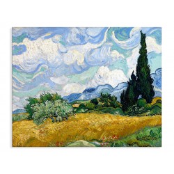 Репродукція "Пшеничне поле з кипарисами. Вінсент Ван Гог. 1889"