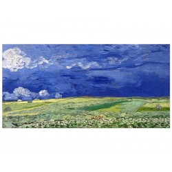 Репродукция "Пшеничное поле под грозовыми облаками. Винсент ван Гог. 1890"