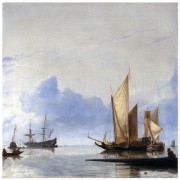 Репродукція "Голландські яхти та інші судна. Хендрік Дуббельс. 1660"