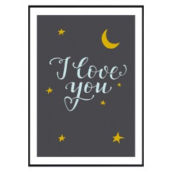 Постер в рамке "I love you"