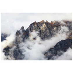 Постер на стекле "Горы в тумане"