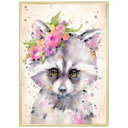 Постер в рамке "Raccoon"