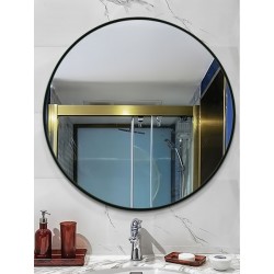 Зеркало в металлической раме D 65 см, цвет на выбор