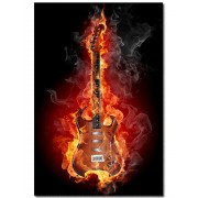 Фотокартина "Fire guitar" розмір на вибір