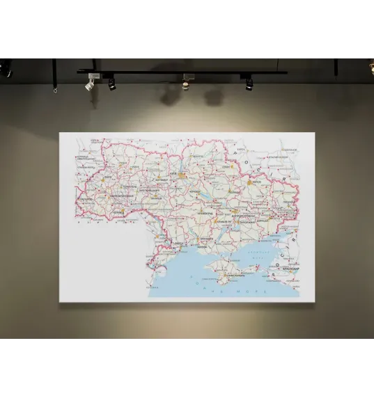 Фотокартина "Карта Украины" размер на выбор